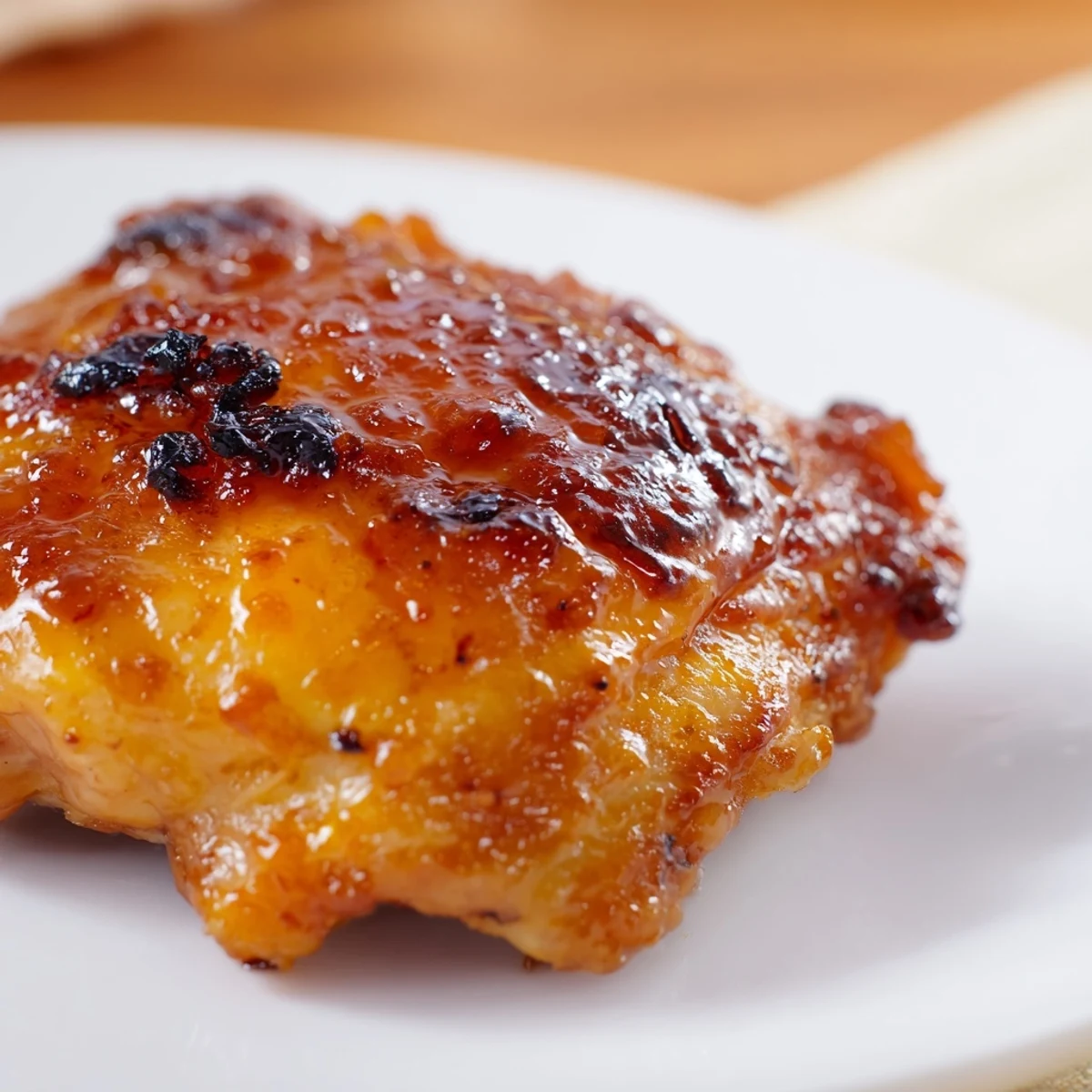 Golden brown savory glazed chicken served with fragrant herb rice and crispy potato wedges