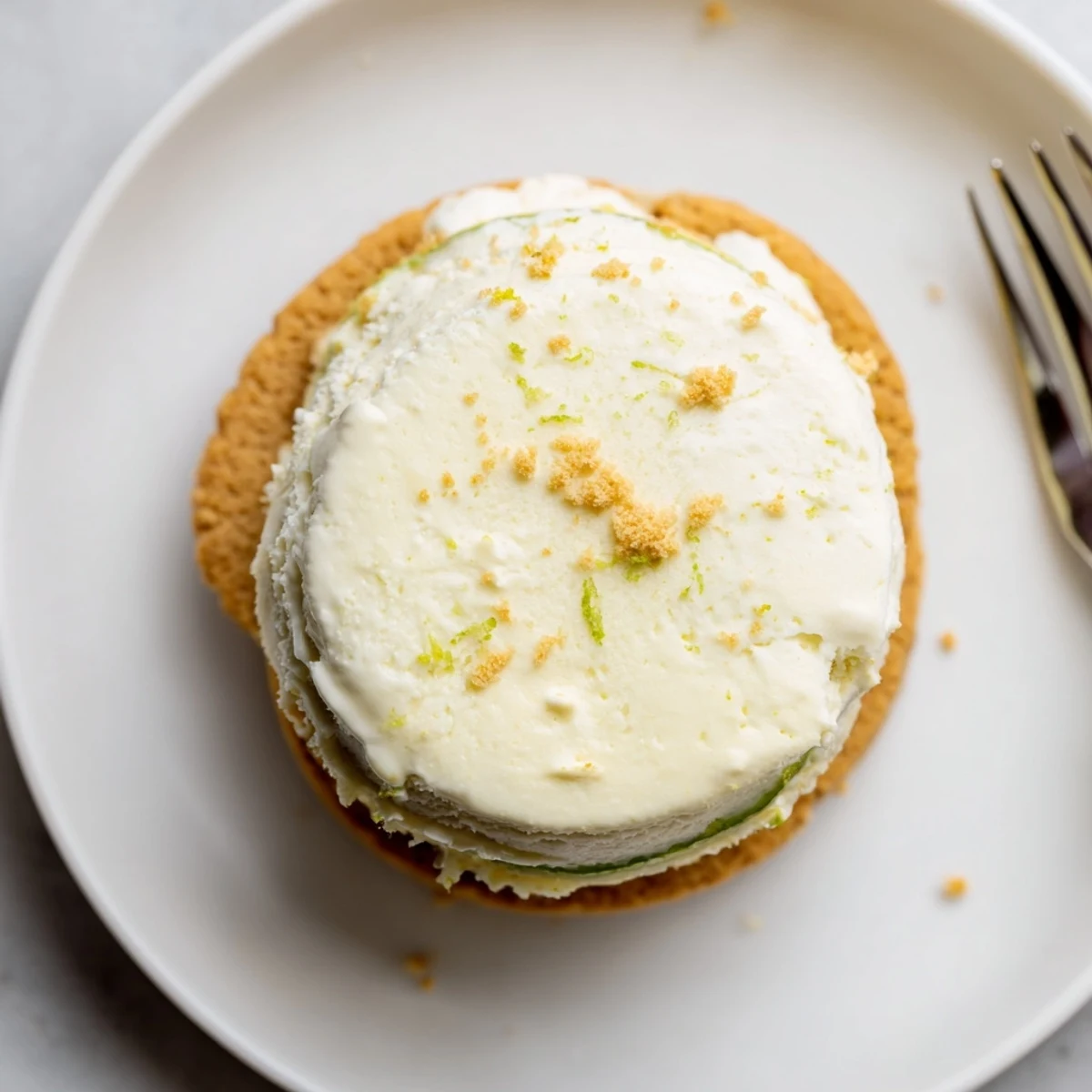 Bright Key Lime Pie Ice Cream Sandwiches nestled on parchment, ready to serve