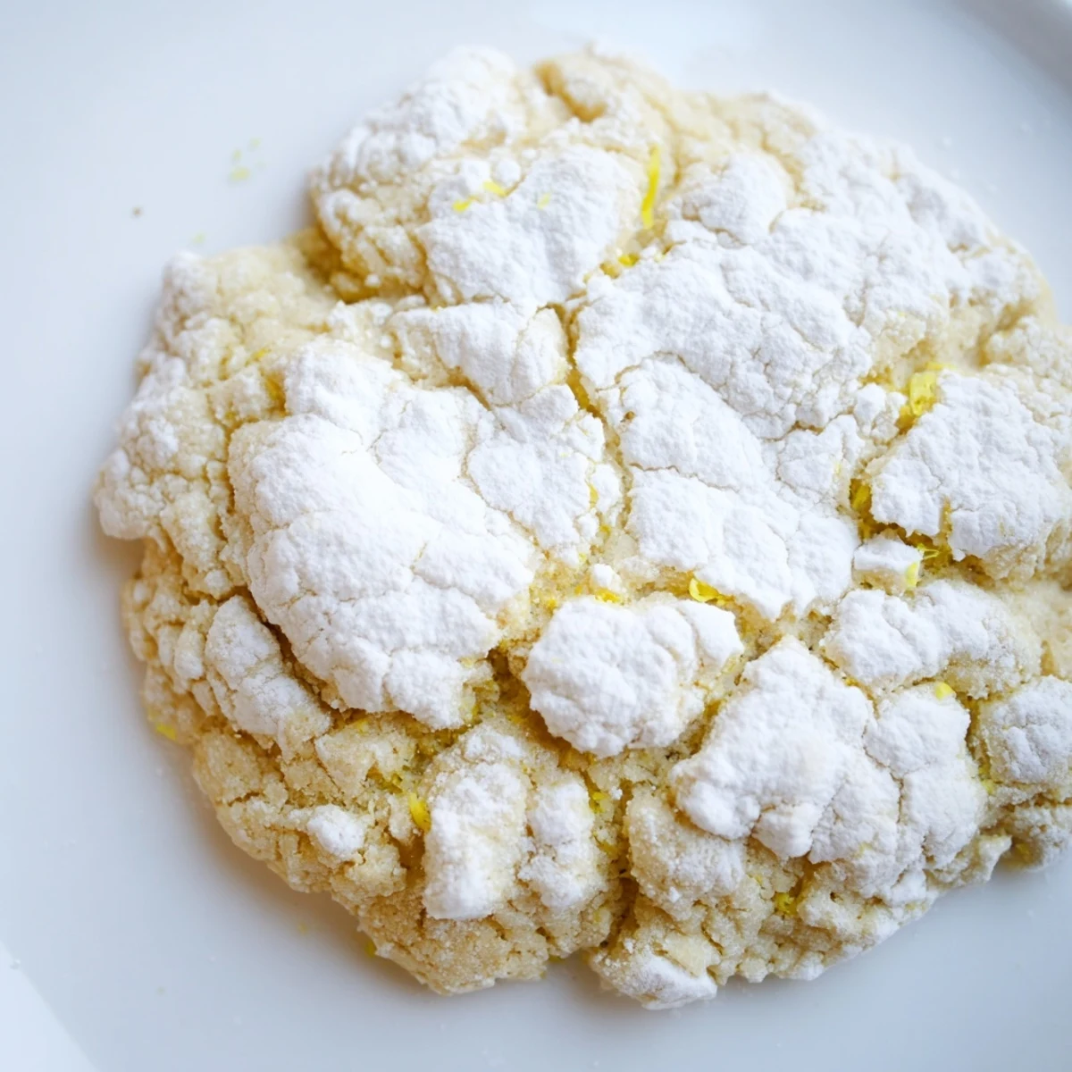 Golden lemon pixie cookies with citrus zest rolled in sweet powdered sugar coating