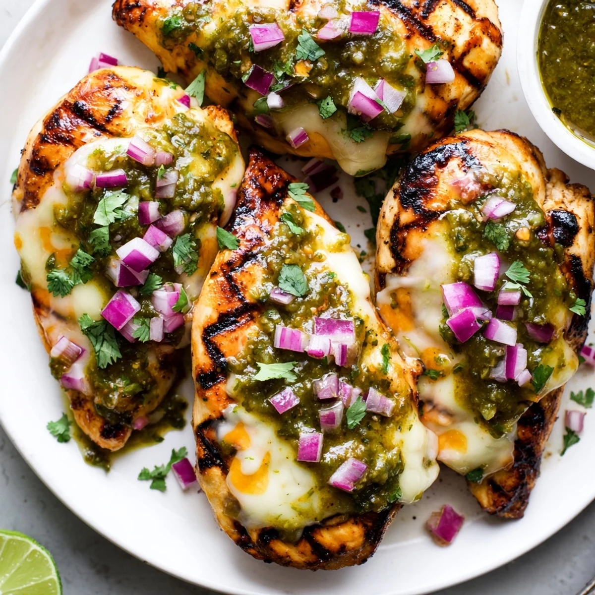 Cheesy Grilled Pepper Jack Chicken