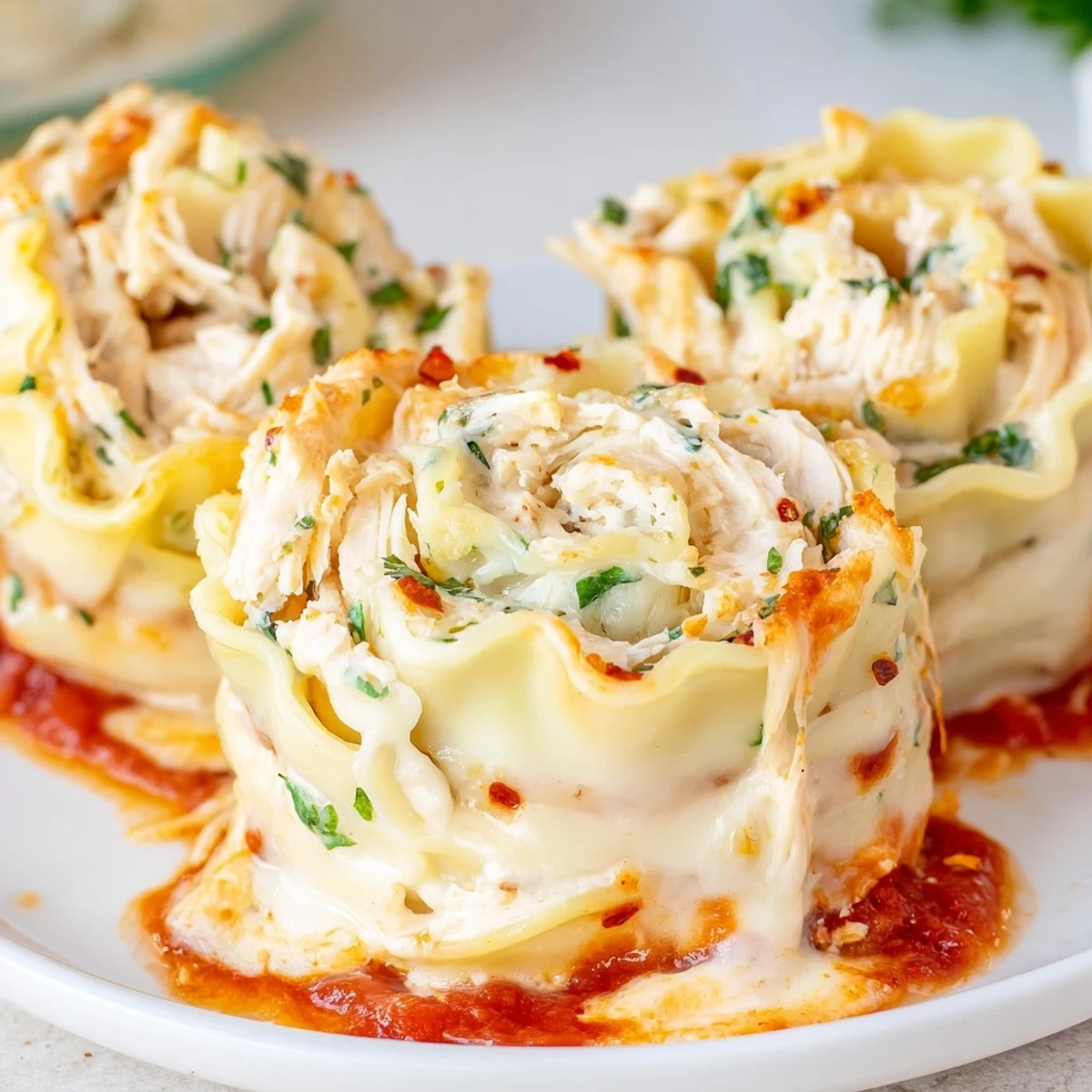 Garlic Parmesan Chicken Lasagna